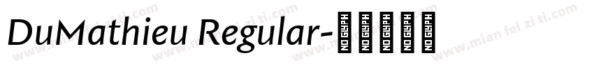 DuMathieu Regular字体转换